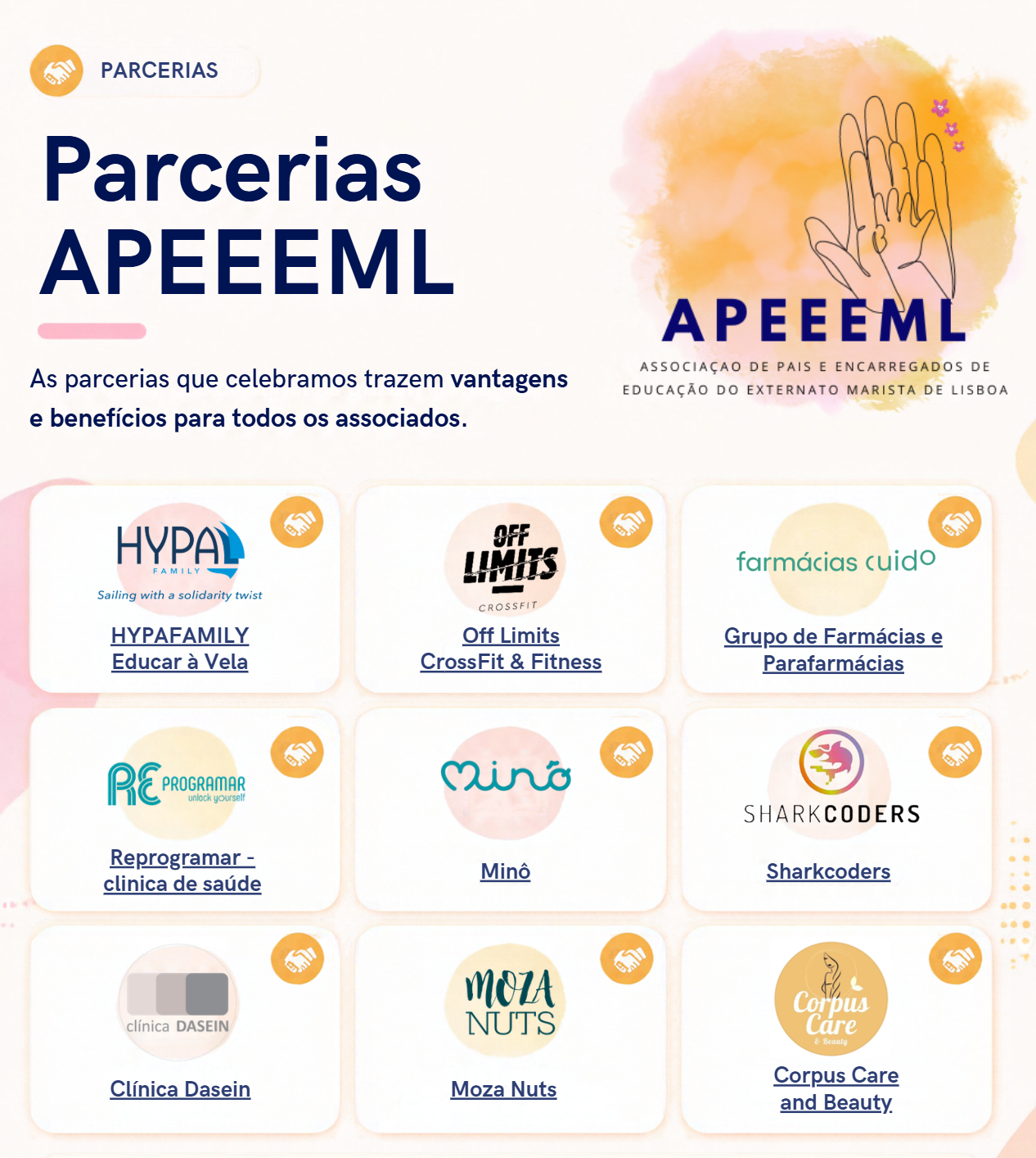 Projeto de parcerias celebradas com a APEEEML